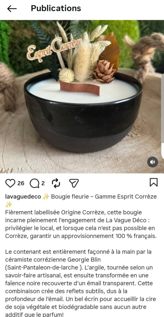 bougie poterie commande