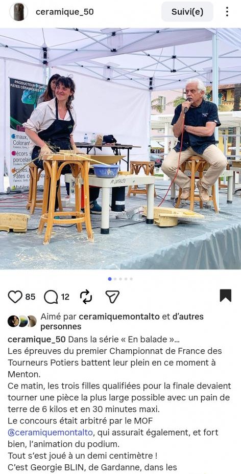 Concours tournage céramique Menton